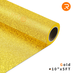 Glitter Heat Transfer Vinyl Roll - 10"x5 Ft (9 Colors)