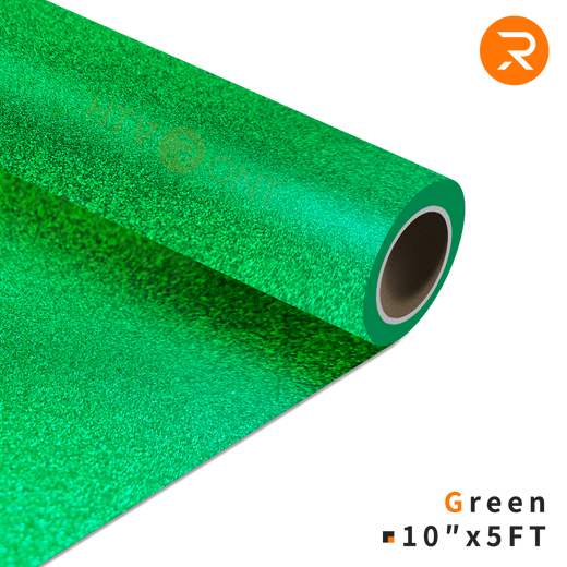 Glitter Heat Transfer Vinyl Roll - 10"x5 Ft (9 Colors)