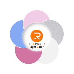 HTV Vinyl Bundle - 12"x10" 5 Pack（5 Assorted Light Colors）