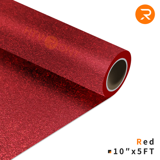 Glitter Heat Transfer Vinyl Roll - 10"x5 Ft (9 Colors)