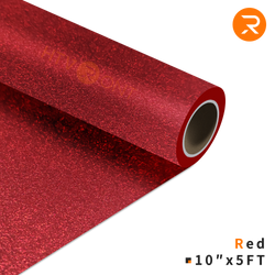 Glitter Heat Transfer Vinyl Roll - 10"x5 Ft (9 Colors)