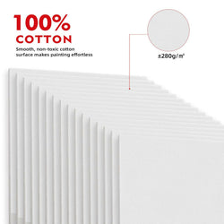 Copy WideBundle of 12pcs Blank Panels 8”x 10” Artist Canvas Panel Board Gifts 100% Cotton