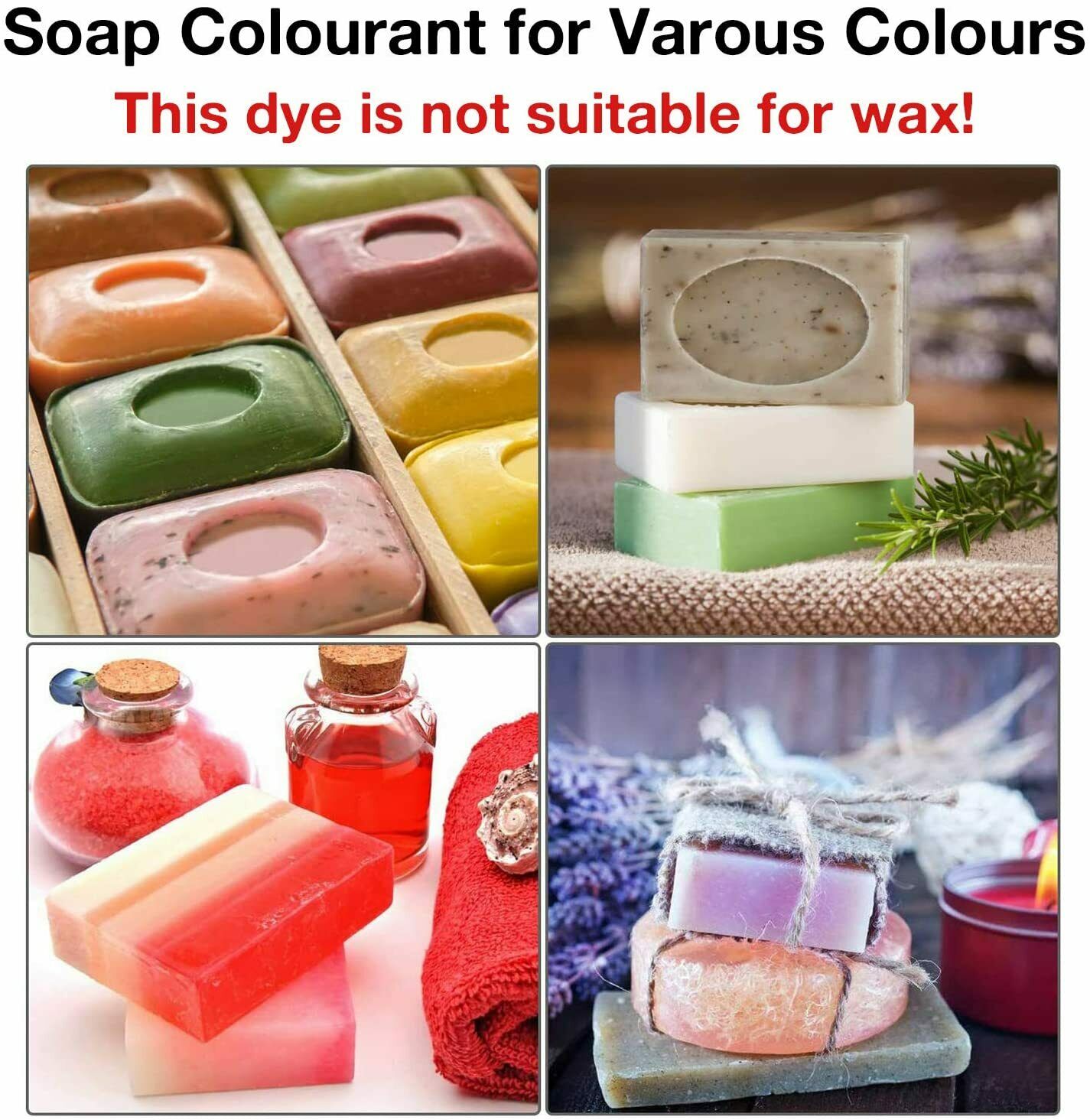 Copy WideBundle of 20 Color Bath Bomb Soap Dye Skin Safe Colorant For Making Supplies 0.35 Oz