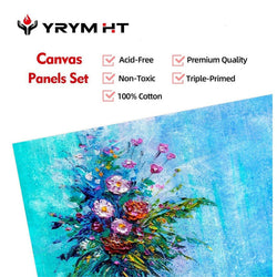 Canvas Panels 16 Pack Artist Canvas Board for Oil & Acrylic Painting 100% Cotton